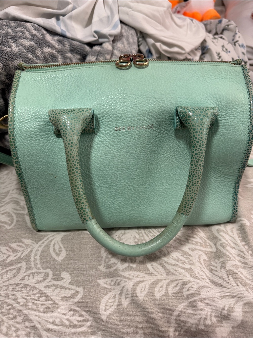 See By Chloe Mint Green Leather Satchel Bag